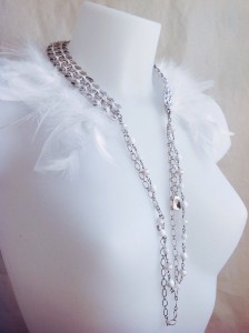 Collier col plumes Snow